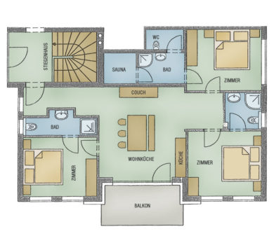 Ferienwohnung Taurach - Grundriss