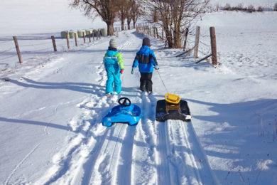 Rodeln im Winterurlaub in Radstadt, Salzburger Land